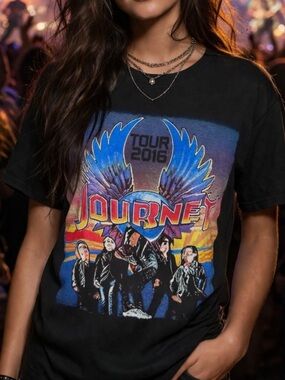 JOURNEY Black Graphic 2016 Tour T-Shirt